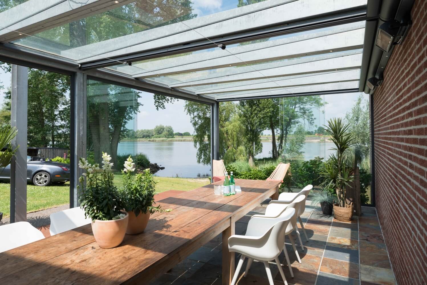 Stalen tuinkamer glas Groot Ammers