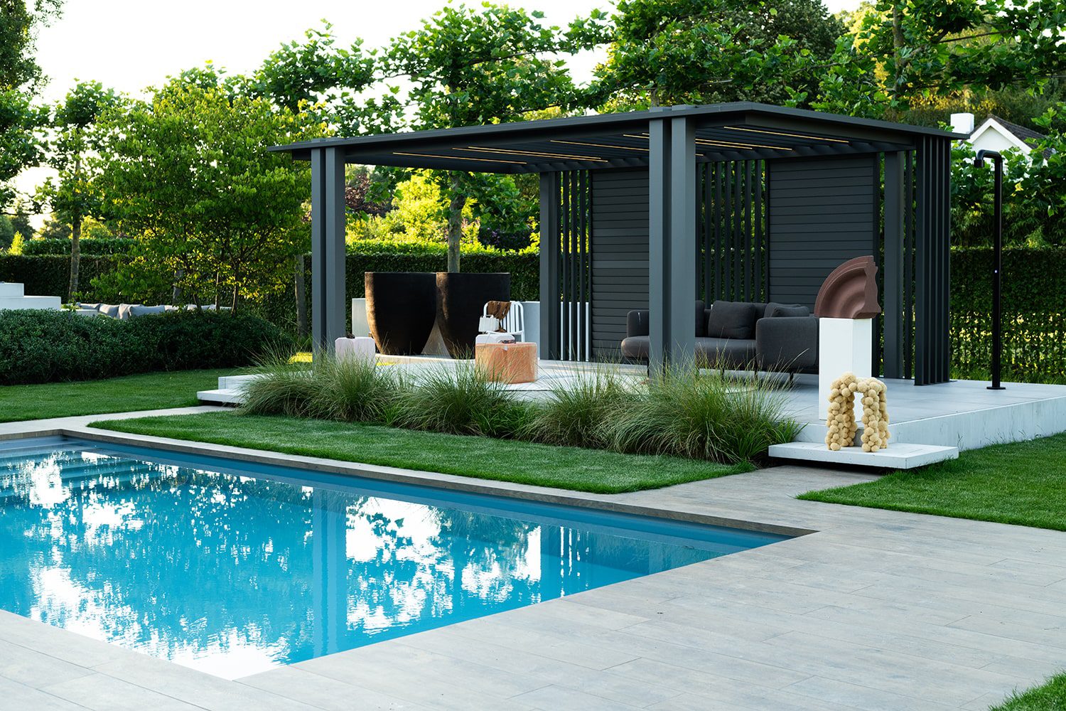 Lamellen aluminium paviljoen Vince